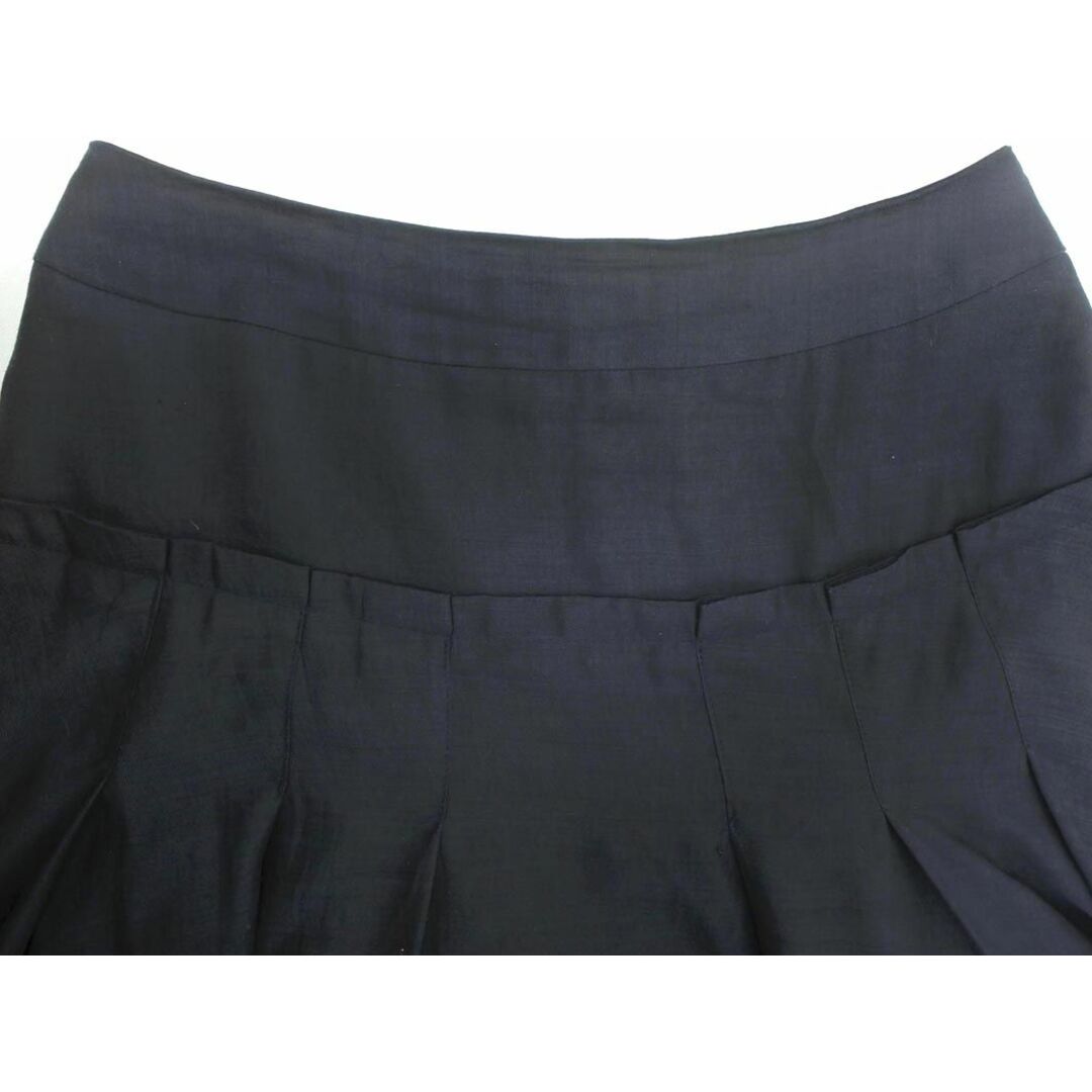 VIAGGIO BLU(ビアッジョブルー)のViaggio Blu ビアッジョブルー タック Aライン 台形 スカート size2/濃紺 ■◇ レディース レディースのスカート(ミニスカート)の商品写真