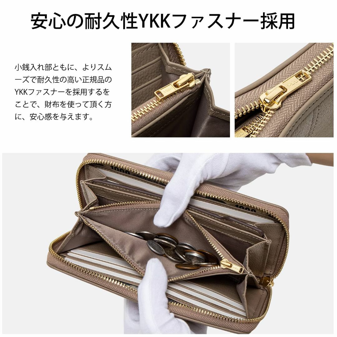 新着商品ALUO 長財布 レディース 財布 本革 国産 大容量 YKKファス レディースのバッグ(その他)の商品写真