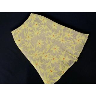 Lui Chantant ルイシャンタン シフォン 花柄 Aライン スカート size38/黄ｘ紫 ■◇ レディース(ロングスカート)