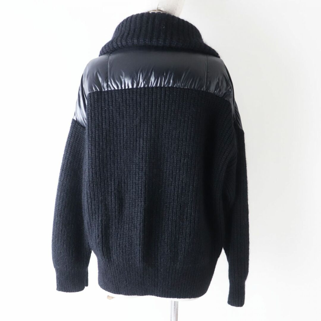 MONCLER(モンクレール)の美品◎正規品 19-20AW MONCLER GRENOBLE モンクレール グルノーブル MAGLIONE レディース ニット使い ダウンジャケット 黒 XS レディースのジャケット/アウター(ダウンジャケット)の商品写真