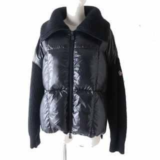 モンクレール(MONCLER)の美品◎正規品 19-20AW MONCLER GRENOBLE モンクレール グルノーブル MAGLIONE レディース ニット使い ダウンジャケット 黒 XS(ダウンジャケット)