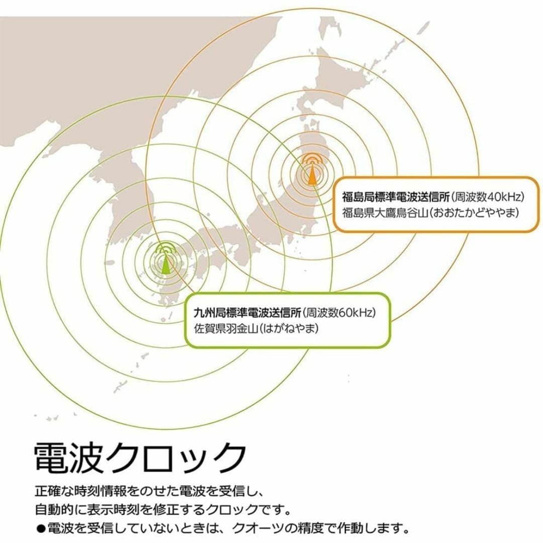 【色: 電波・白】HZDHCLH 掛け時計 電波時計 おしゃれ 壁掛け 時計 北 インテリア/住まい/日用品のインテリア小物(置時計)の商品写真