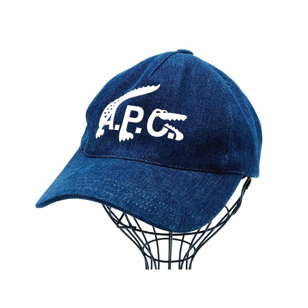 A.P.C(アーペーセー)のA.P.C. アーペーセー LACOSTE デニム ロゴ ベースボール キャップ sizeS/紺 ■■◎メンズ メンズの帽子(キャップ)の商品写真