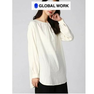 グローバルワーク(GLOBAL WORK)のGLOBAL WORK グローバルワーク バックボタン ブラウス カットソー(カットソー(長袖/七分))