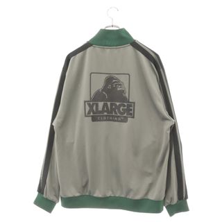 エクストララージ(XLARGE)のX-LARGE エクストララージ OG TRACK JACKET バック ロゴプリント ジップアップ トラックジャケット グレー/グリーン 101233021009(フライトジャケット)