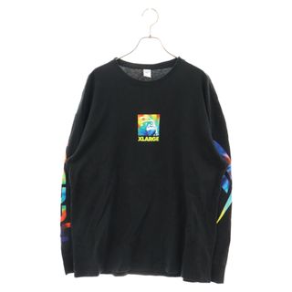 エクストララージ(XLARGE)のX-LARGE エクストララージ ×REEBOK L/S TEE OG ×リーボック クルーネック 長袖Tシャツ カットソー ブラック(Tシャツ/カットソー(七分/長袖))