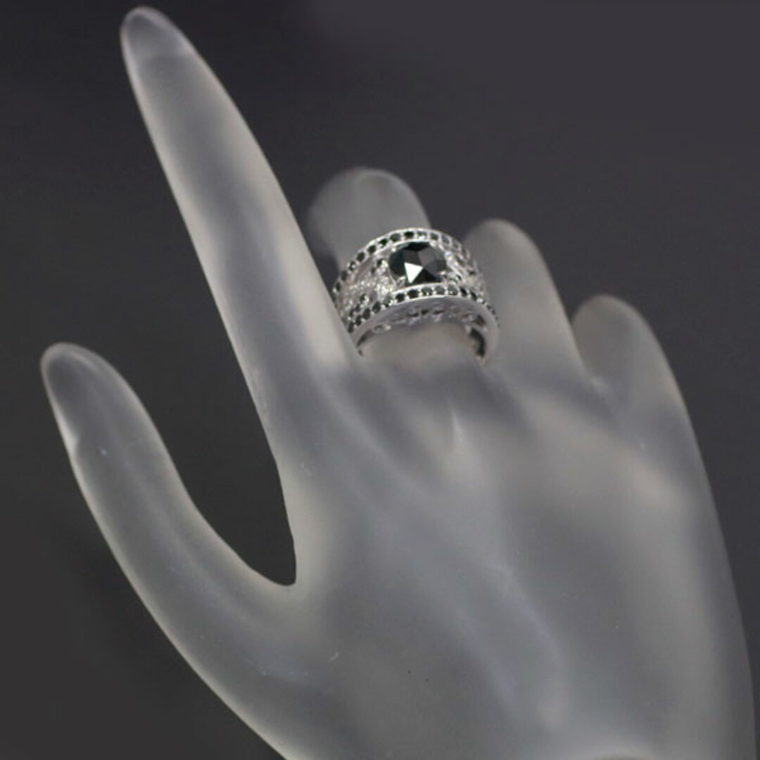 K18WG ブラックダイヤ ダイヤモンド リング 1.71ct D0.80ct レディースのアクセサリー(リング(指輪))の商品写真