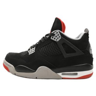 ナイキ(NIKE)のNIKE ナイキ AIR JORDAN 4 RETRO FIRE RED-CEMENT 308497-060 エアジョーダン4 レトロ ブレッド ハイカットスニーカー ブラック US9.5/27.5(スニーカー)