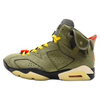 ナイキ(NIKE)のNIKE ナイキ ×TRAVIS SCOTT AIR JORDAN 6 RETRO SP CN1084-200 トラヴィススコット エアジョーダン6レトロ ハイカットスニーカー US10/28cm カーキ(スニーカー)