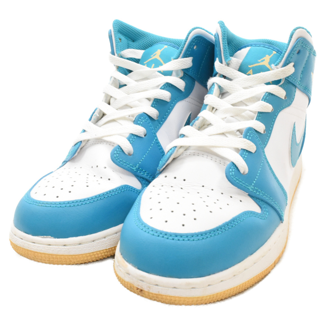 NIKE(ナイキ)のNIKE ナイキ GS Air Jordan 1 Mid Aqua ガールズ エアジョーダン1 ミッドカットスニーカー アクア DQ8423-400 ブルー/ホワイト US6.5Y/24.5cm レディースの靴/シューズ(スニーカー)の商品写真