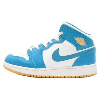 ナイキ(NIKE)のNIKE ナイキ GS Air Jordan 1 Mid Aqua ガールズ エアジョーダン1 ミッドカットスニーカー アクア DQ8423-400 ブルー/ホワイト US6.5Y/24.5cm(スニーカー)