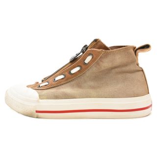 ディーゼル(DIESEL)のDIESEL ディーゼル S-ASTICO MZIP デニム ミッドカットスニーカー ブラウン US7.5/25.5cm F21-05-YUL(スニーカー)