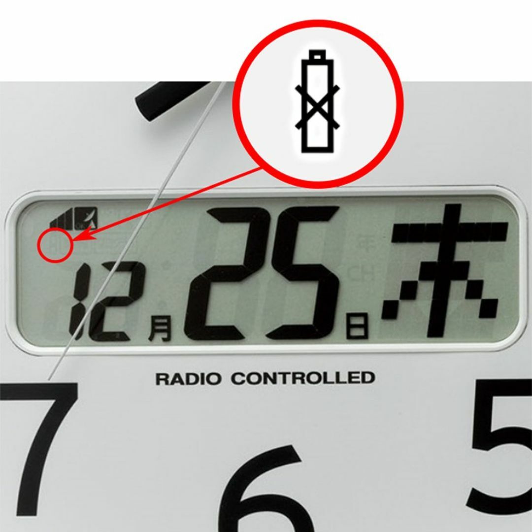 リズム(RHYTHM) 掛け時計 電波時計 オフィス 24回チャイム機能 時報機 インテリア/住まい/日用品のインテリア小物(置時計)の商品写真