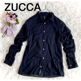 ズッカ(ZUCCa)の✳︎美品✨zuccaズッカ　透け感あるリネンコットンのシアーシャツ　リネン混(シャツ/ブラウス(半袖/袖なし))