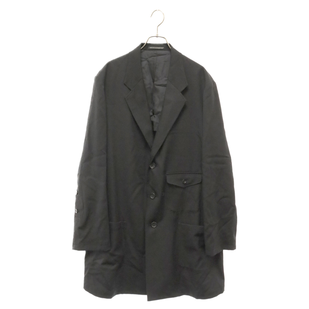 Yohji Yamamoto(ヨウジヤマモト)のYohji Yamamoto POUR HOMME ヨウジヤマモト プールオム 23AW ジワギャバオープンボタンビッグジャケット ブラック HZ-J67-100 メンズのジャケット/アウター(フライトジャケット)の商品写真