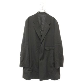 ヨウジヤマモト(Yohji Yamamoto)のYohji Yamamoto POUR HOMME ヨウジヤマモト プールオム 23AW ジワギャバオープンボタンビッグジャケット ブラック HZ-J67-100(フライトジャケット)