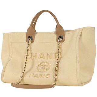 シャネル(CHANEL)のシャネル ドーヴィル チェーン トートバッグ GM 【中古】(トートバッグ)