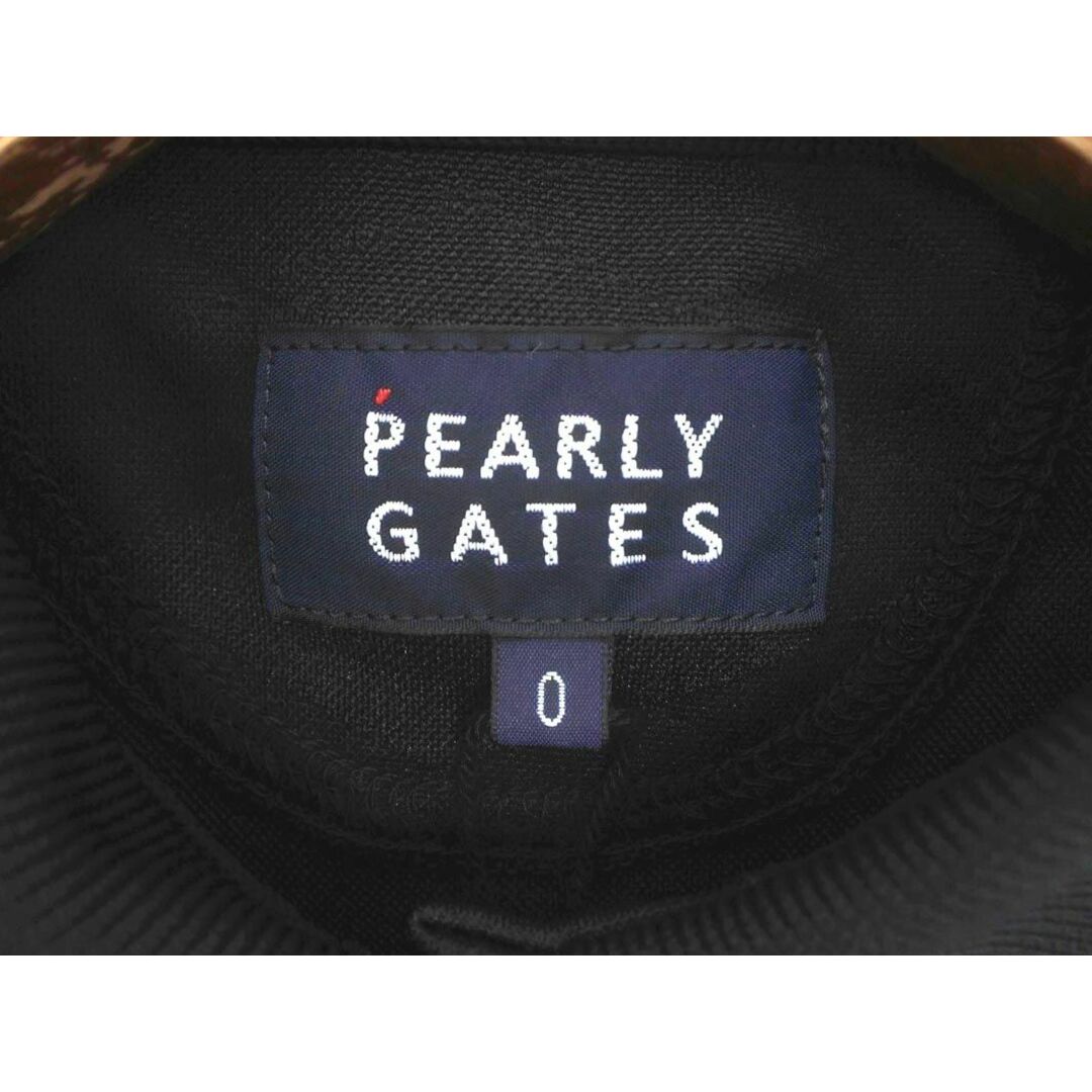 PEARLY GATES(パーリーゲイツ)の新品 PEARLY GATES パーリーゲイツ ゴルフウェア ロゴプリント ポロシャツ size0/黒 ■◆◎レディース レディースのトップス(ポロシャツ)の商品写真