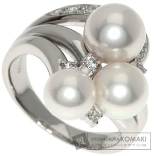 タサキ(TASAKI)のTASAKI アコヤパール 真珠 ダイヤモンド リング・指輪 PT900 レディース(リング(指輪))