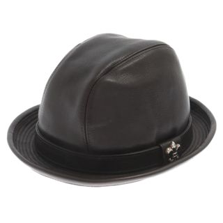 クロムハーツ(Chrome Hearts)のCHROME HEARTS クロムハーツ FEDORA/フェドラ ガンスリンガーBSフレアレザーハット ブラウン(ハット)