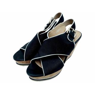 BRUNO PREMI ブルーノプレミ クロス ウェッジソール サンダル size37（23.5cm位）/黒 ■◆ レディース(サンダル)