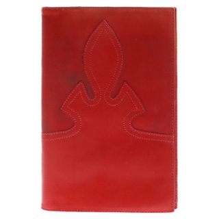 クロムハーツ(Chrome Hearts)のCHROME HEARTS クロムハーツ AGENDA アジェンダ レザーフレアニー手帳カバー ブックカバー レッド(その他)