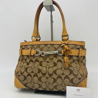 コーチ(COACH)の【coach】ハンドバッグ　ベルトライン　シグネチャー　タッセル　肩掛け　手さげ(ハンドバッグ)