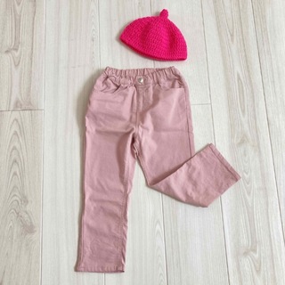 ムージョンジョン(mou jon jon)のMoujonjon♡100センチ子ども服♡ピンクのズボン＆どんぐり帽子♡(パンツ/スパッツ)