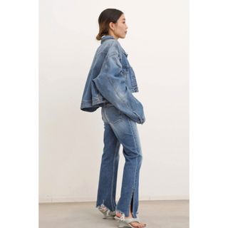 アパルトモンドゥーズィエムクラス(L'Appartement DEUXIEME CLASSE)の【3×1/スリーバイワン】EMPIRE CROP FLARE DENIM 26(デニム/ジーンズ)