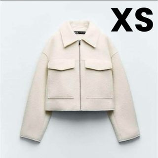 ザラ(ZARA)のZARA ザラ ブークレクロップド ジャケット(ブルゾン)