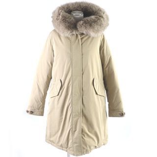 ウールリッチ(WOOLRICH)の極美品□WOOLRICH ウールリッチ WWCPS2790 KEY STONE PARKA フォックスファーフード ダウンコート ダウンジャケット ベージュ S 正規品 レディース 定価151,800円(ダウンコート)