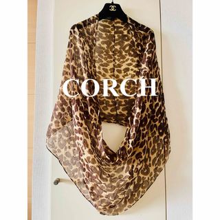 COACH - 正規品購入　CORCH スヌード　ストール　レオパード柄　シルクウール