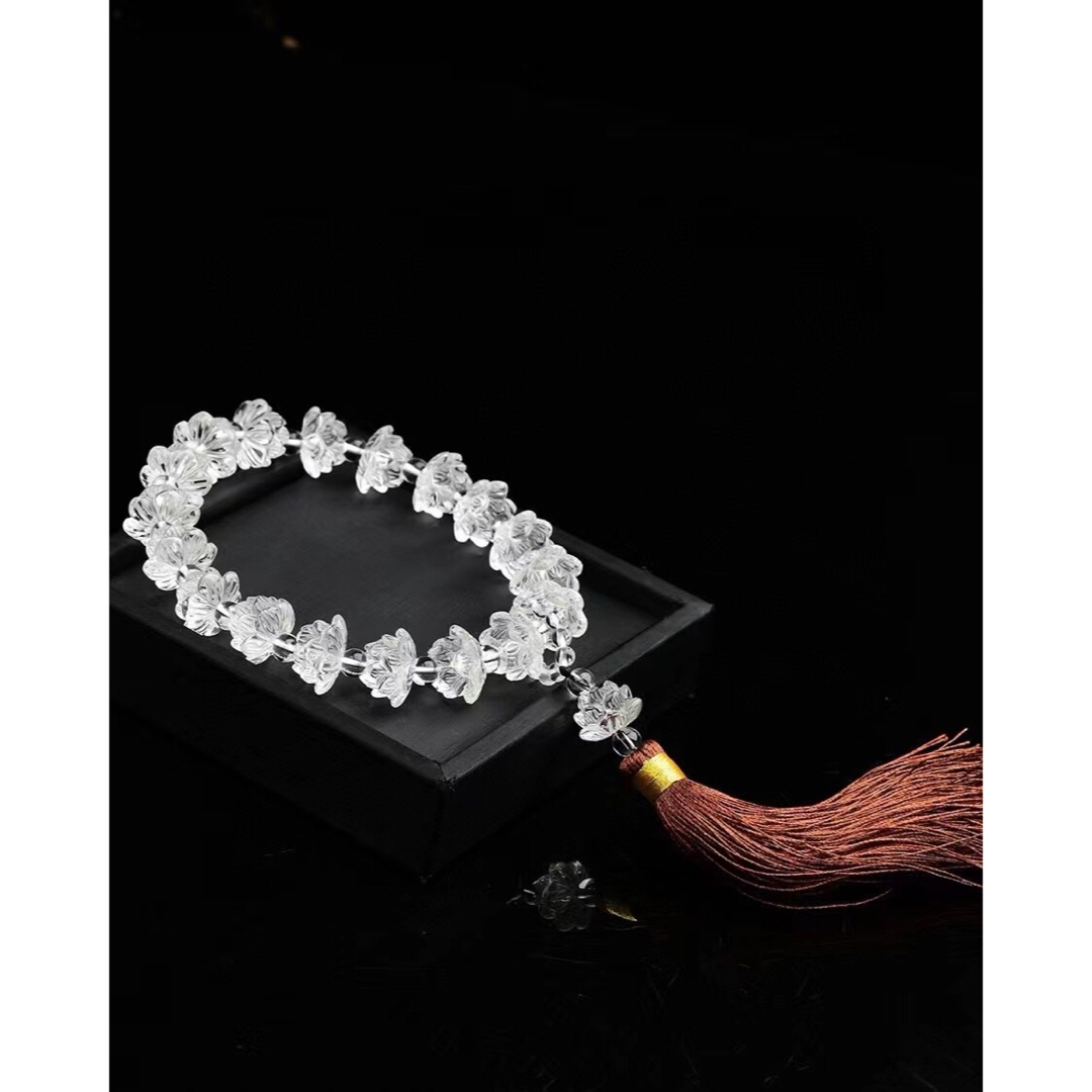 ⭐︎【高級】白水晶 ブレスレット 60g メンズのアクセサリー(ブレスレット)の商品写真
