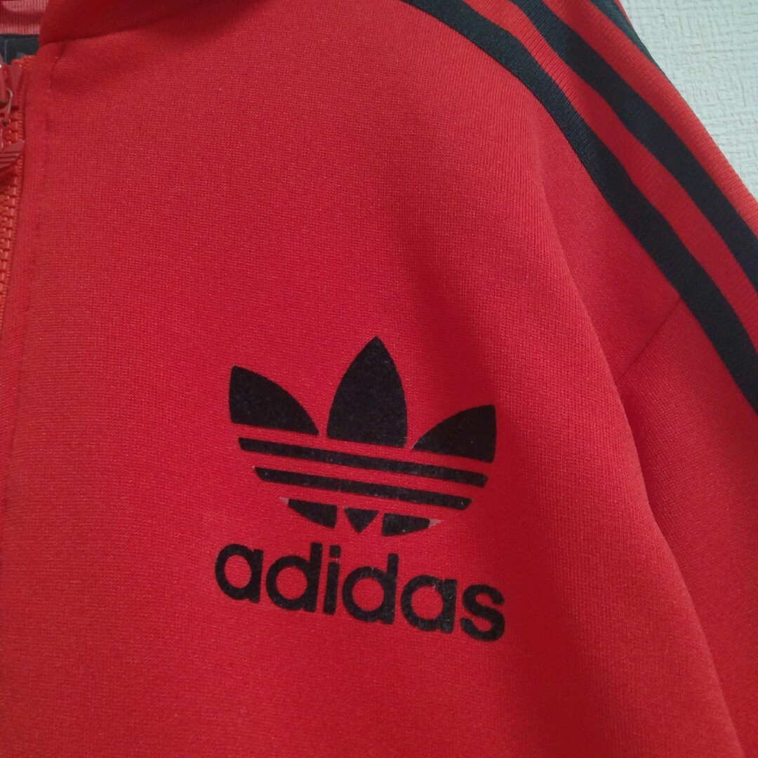 adidas(アディダス)の【希少黒タグ90s】adidas　アディダス　トレフォイルロゴ　ジップパーカー レディースのトップス(パーカー)の商品写真