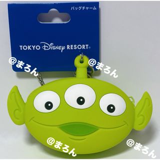 ディズニー(Disney)のバックチャーム シリコン ケース リトルグリーンメン ディズニー リゾート限定(キャラクターグッズ)