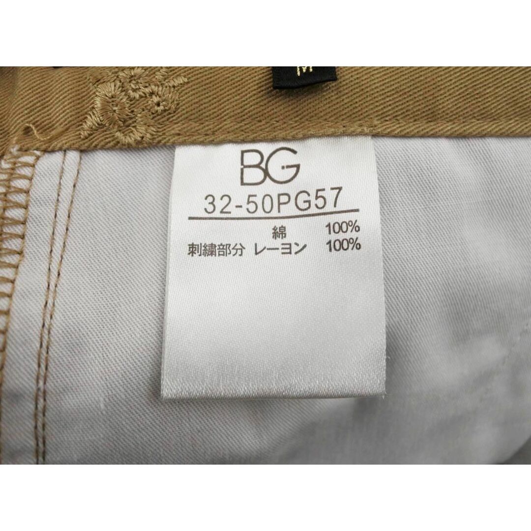 BG bi d3i ビージー 刺繍 チノ パンツ sizeM/ベージュ ■■ レディース レディースのパンツ(チノパン)の商品写真