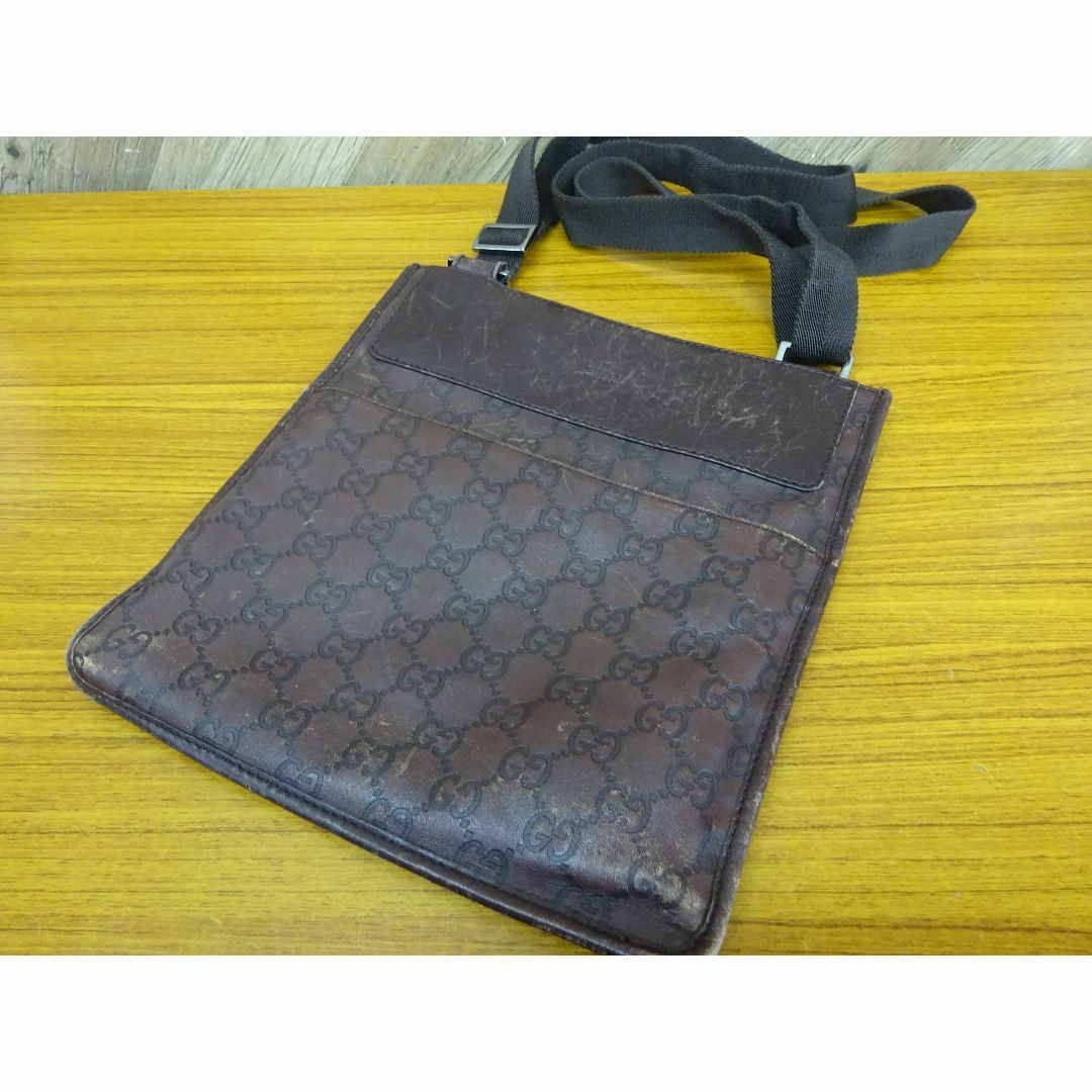 GUCCI - M奈091 / GUCCI GG柄 ショルダーバッグ レザー
