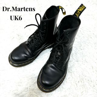 ドクターマーチン(Dr.Martens)の美品　ドクターマーチン　ブーツ　24.5cm  UK6  8ホール　ブラック(ブーツ)
