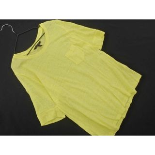 バナナリパブリック(Banana Republic)のBANANA REPUBLIC バナナリパブリック ポケット Tシャツ sizeS/黄 ■◆ レディース(Tシャツ(長袖/七分))