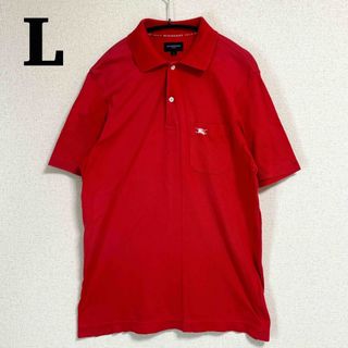 バーバリー(BURBERRY)のバーバリー BURBERRY ゴルフ GOLF レア ポロシャツ L レッド 夏(ウエア)