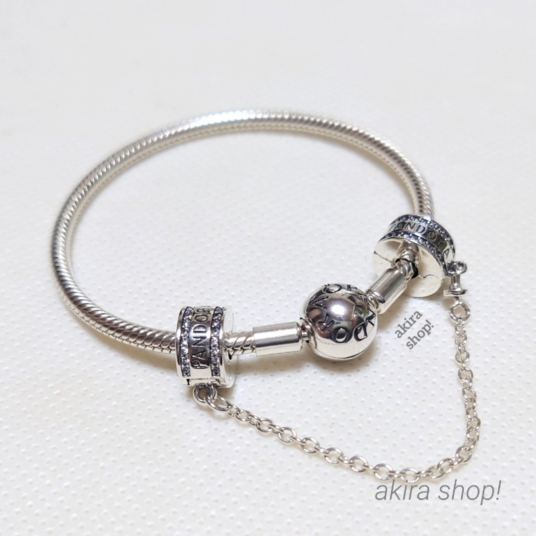 ♡Pandora ロゴ セーフティーチェーン シルバー♪ レディースのアクセサリー(チャーム)の商品写真