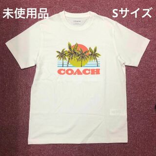 コーチ(COACH)の☆未使用品☆【COACH】ハワイアン グラフィック Tシャツ 白 Sサイズ(Tシャツ/カットソー(半袖/袖なし))