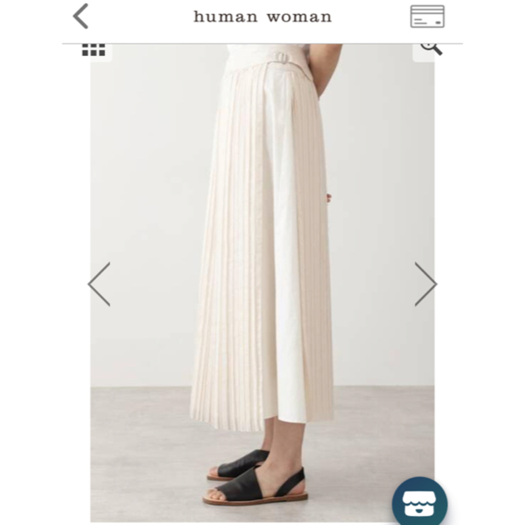 HUMAN WOMAN(ヒューマンウーマン)のヒューマンウーマン　オーガンジープリーツスカート レディースのスカート(ロングスカート)の商品写真