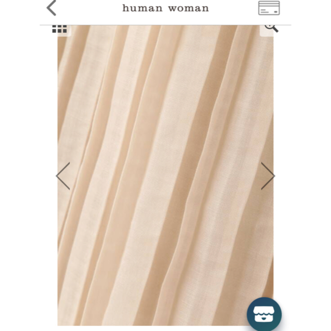 HUMAN WOMAN(ヒューマンウーマン)のヒューマンウーマン　オーガンジープリーツスカート レディースのスカート(ロングスカート)の商品写真