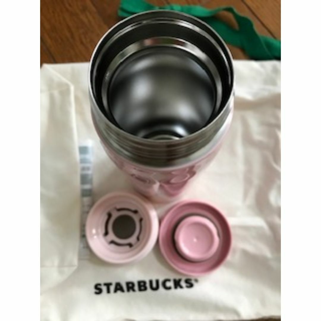 Starbucks(スターバックス)のスターバックス ステンレスボトル サクラ 2017 タンブラー インテリア/住まい/日用品の日用品/生活雑貨/旅行(日用品/生活雑貨)の商品写真