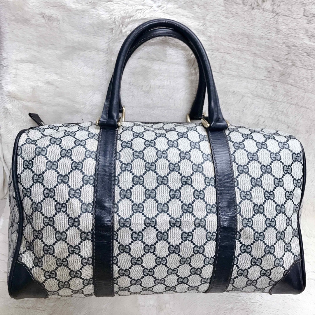 Gucci(グッチ)のGUCCI グッチ GGスプリーム PVC ボストンバッグ レザー ハンドバッグ レディースのバッグ(ボストンバッグ)の商品写真