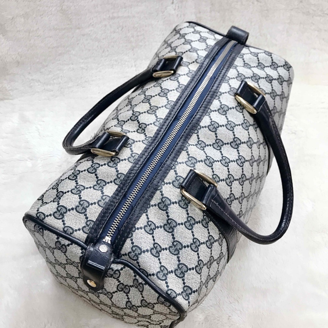 Gucci(グッチ)のGUCCI グッチ GGスプリーム PVC ボストンバッグ レザー ハンドバッグ レディースのバッグ(ボストンバッグ)の商品写真