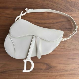 ディオール(Dior)のDior サドルバッグ　ホワイト(ハンドバッグ)