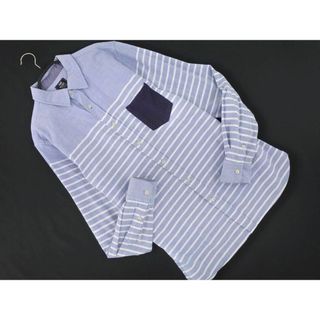 ビームス(BEAMS)のBEAMS HEART ビームスハート ボーダー シャツ sizeM/青 ■◇ メンズ(シャツ)