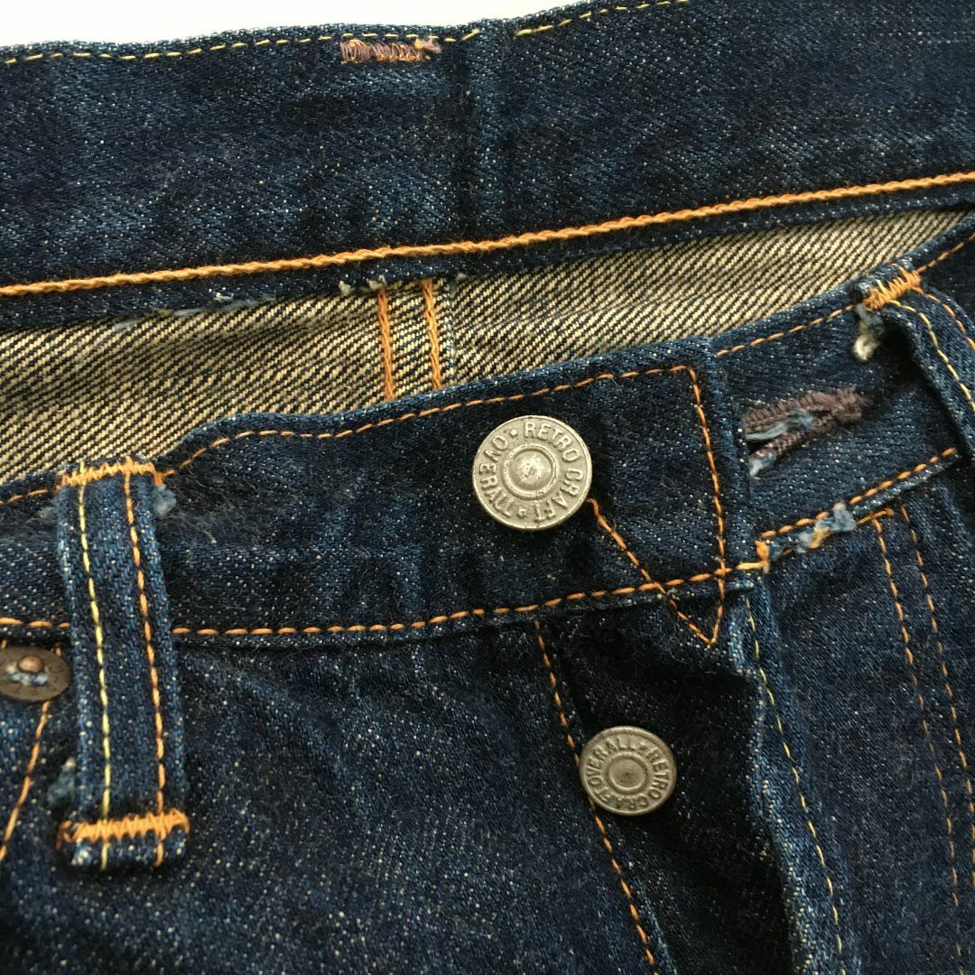 BLUE WAY(ブルーウェイ)のRETORO CRAFT OVERALL　デニムパンツ　USED　11058 メンズのパンツ(デニム/ジーンズ)の商品写真